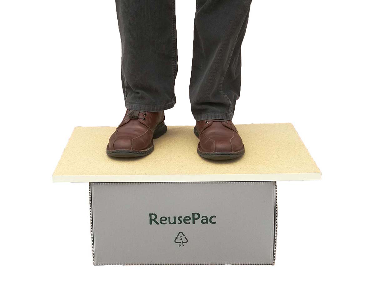 ReusePac corrugated reusable boxes can take heavy stack load