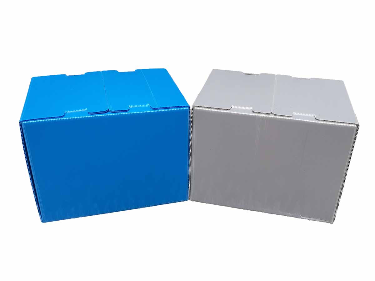 Reusable corrugated PP boxes made of  recycled polypropylene content