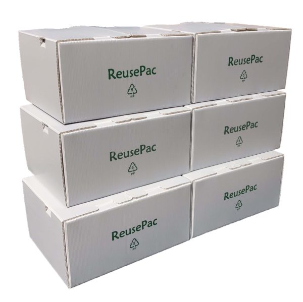 ReusePac 6 Pack reusable boxes bGray 16x12x08 inch