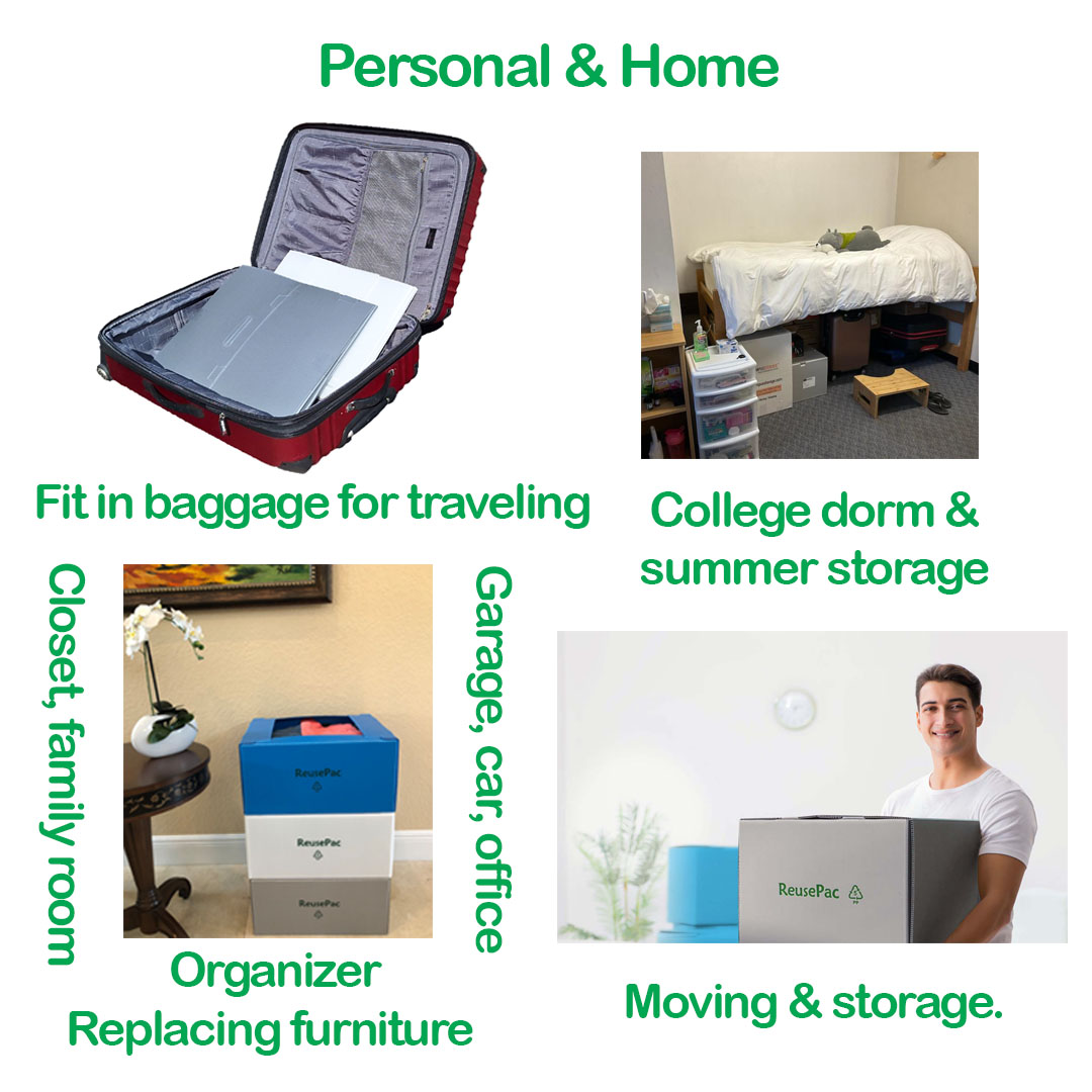 ReusePac boxes personal and home use